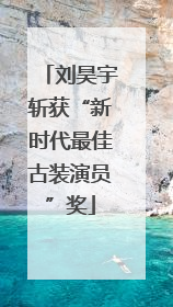 刘昊宇斩获“新时代最佳古装演员”奖